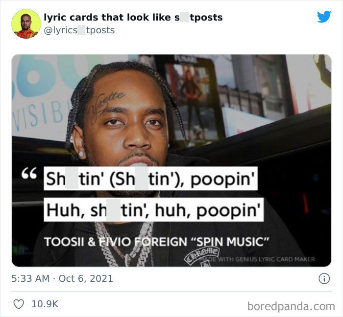 30 Hilariously Absurd Lyrics Shared On This Twitter That Collects Lyrics &lsquo;You&rsquo;d Never Believe Are Real&rsquo; (New Pics)