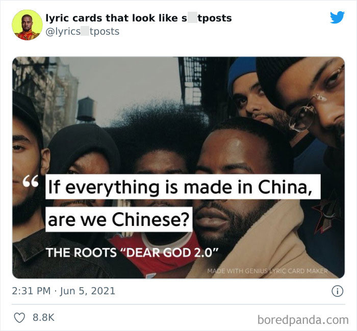 30 Hilariously Absurd Lyrics Shared On This Twitter That Collects Lyrics &lsquo;You&rsquo;d Never Believe Are Real&rsquo; (New Pics)