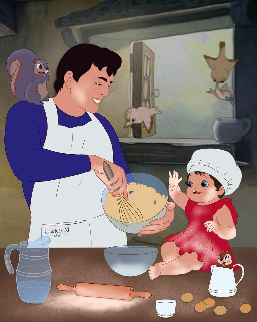 Russian Artist Reimagined 8 Disney Princes As Dads Of Adorable Toddlers And Babies (8 Pics) Russian Artist Reimagined 8 Disney Princes As Dads Of Adorable Toddlers And Babies (8 Pics)