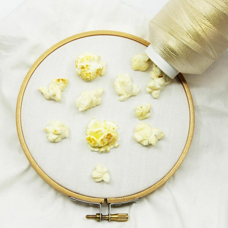 Artist Makes 31 3D Embroideries Of Food, And They Are A Feast For The Eyes