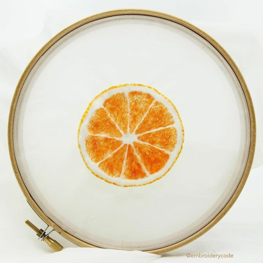 Artist Makes 31 3D Embroideries Of Food, And They Are A Feast For The Eyes