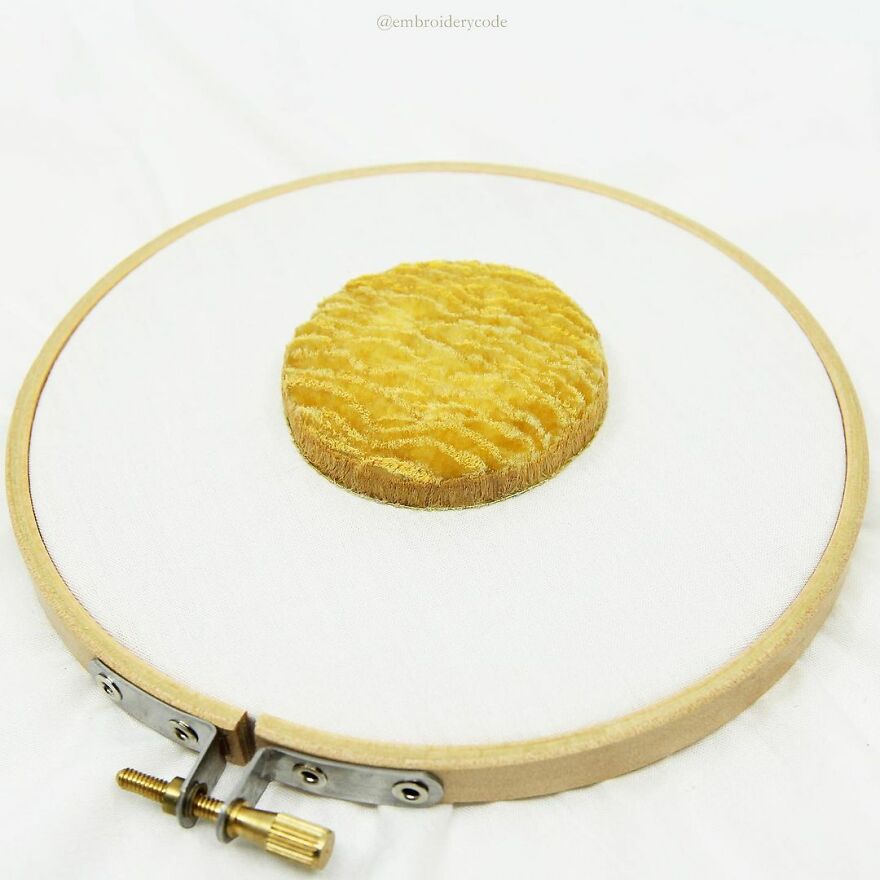 Artist Makes 31 3D Embroideries Of Food, And They Are A Feast For The Eyes