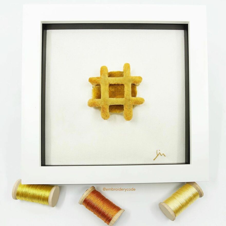 Artist Makes 31 3D Embroideries Of Food, And They Are A Feast For The Eyes