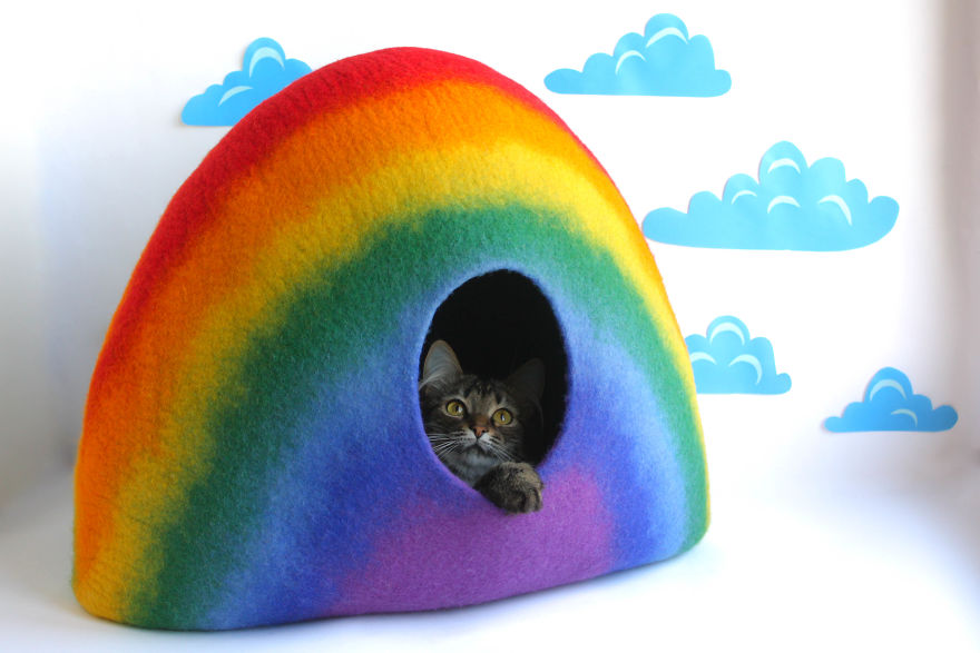 We Create Cute And Whimsical Cat Beds Out Of Natural Wool (18 Pics)