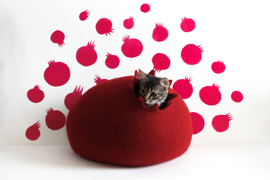We Create Cute And Whimsical Cat Beds Out Of Natural Wool (18 Pics)