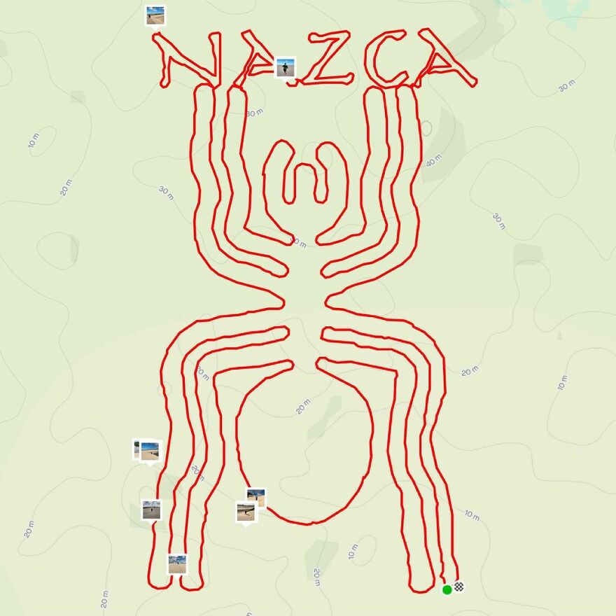 Gary Cordery Collects People&#8217;s Drawings Made On A Map By Walking, Running, Cycling, Or Driving (94 Pics)