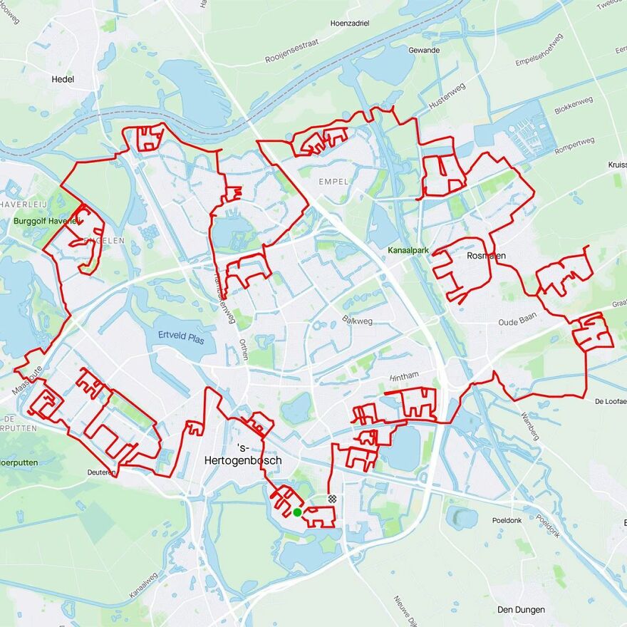 Gary Cordery Collects People&#8217;s Drawings Made On A Map By Walking, Running, Cycling, Or Driving (94 Pics)