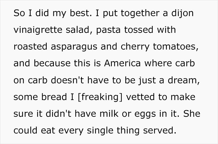 “She Could Eat Every Single Thing Served”: Brother Angry At Family Member After His Vegan Fiancée Goes Hungry At Dinner Despite The Food Being Vegan “She Could Eat Every Single Thing Served”: Brother Angry At Family Member After His Vegan Fiancée Goes Hungry At Dinner Despite The Food Being Vegan
