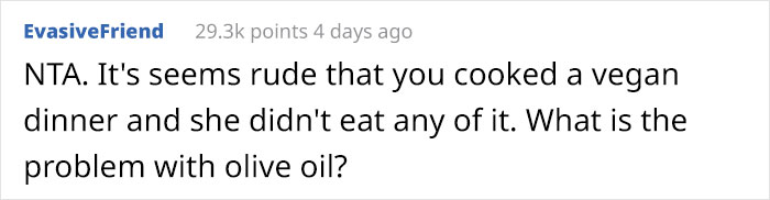 “She Could Eat Every Single Thing Served”: Brother Angry At Family Member After His Vegan Fiancée Goes Hungry At Dinner Despite The Food Being Vegan “She Could Eat Every Single Thing Served”: Brother Angry At Family Member After His Vegan Fiancée Goes Hungry At Dinner Despite The Food Being Vegan
