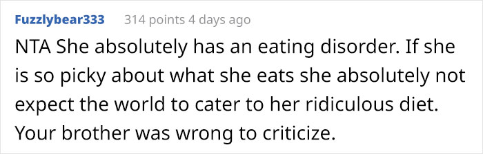 “She Could Eat Every Single Thing Served”: Brother Angry At Family Member After His Vegan Fiancée Goes Hungry At Dinner Despite The Food Being Vegan “She Could Eat Every Single Thing Served”: Brother Angry At Family Member After His Vegan Fiancée Goes Hungry At Dinner Despite The Food Being Vegan