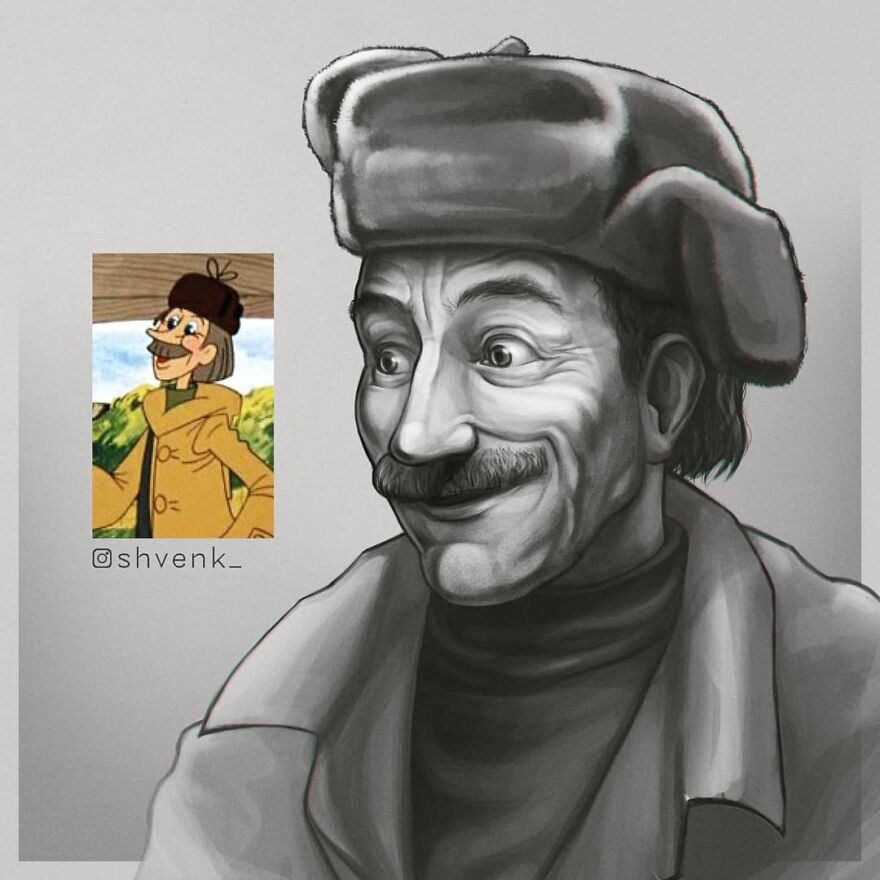 Here Are 30 Soviet Cartoon Characters This Russian Artist Redrew In His Style Here Are 30 Soviet Cartoon Characters This Russian Artist Redrew In His Style
