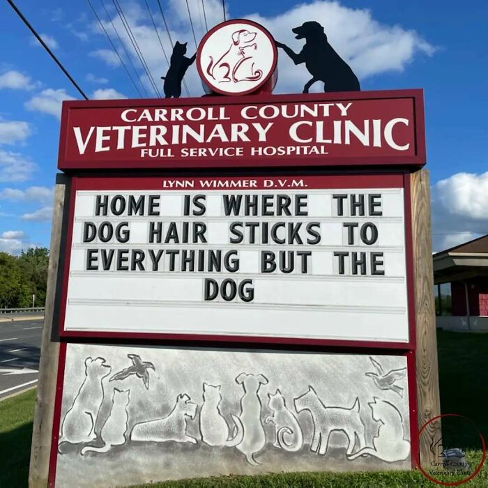 30 Of The Funniest Outdoor Signs From This Vet Clinic To Make You Crack A Smile (New Pics) 30 Of The Funniest Outdoor Signs From This Vet Clinic To Make You Crack A Smile (New Pics)