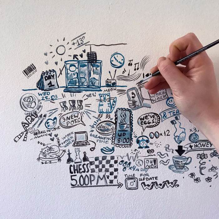 I ‘Tattooed’ My Wall During Lockdown For 113 Days And Here Is The Result I ‘Tattooed’ My Wall During Lockdown For 113 Days And Here Is The Result