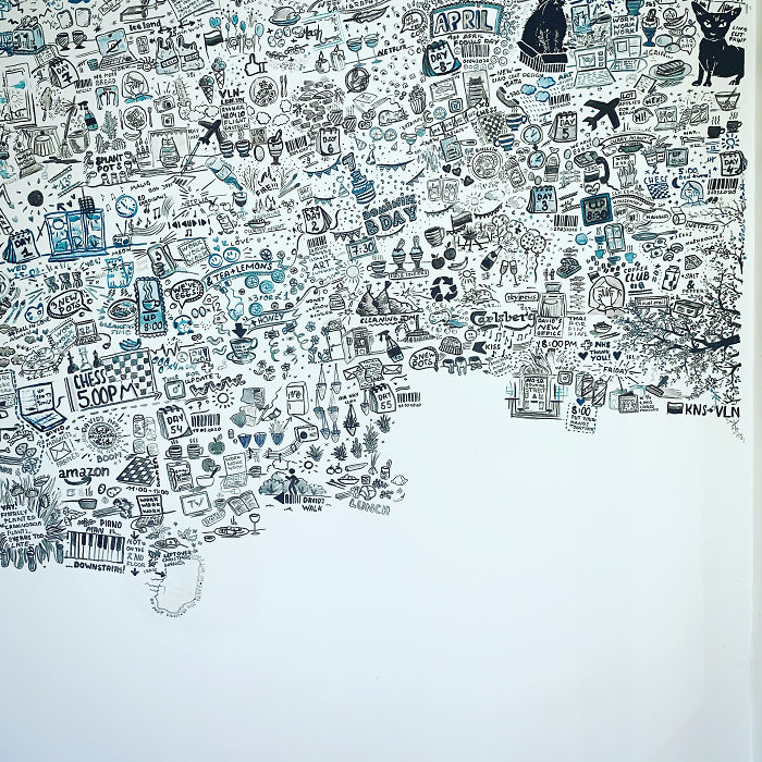 I ‘Tattooed’ My Wall During Lockdown For 113 Days And Here Is The Result I ‘Tattooed’ My Wall During Lockdown For 113 Days And Here Is The Result