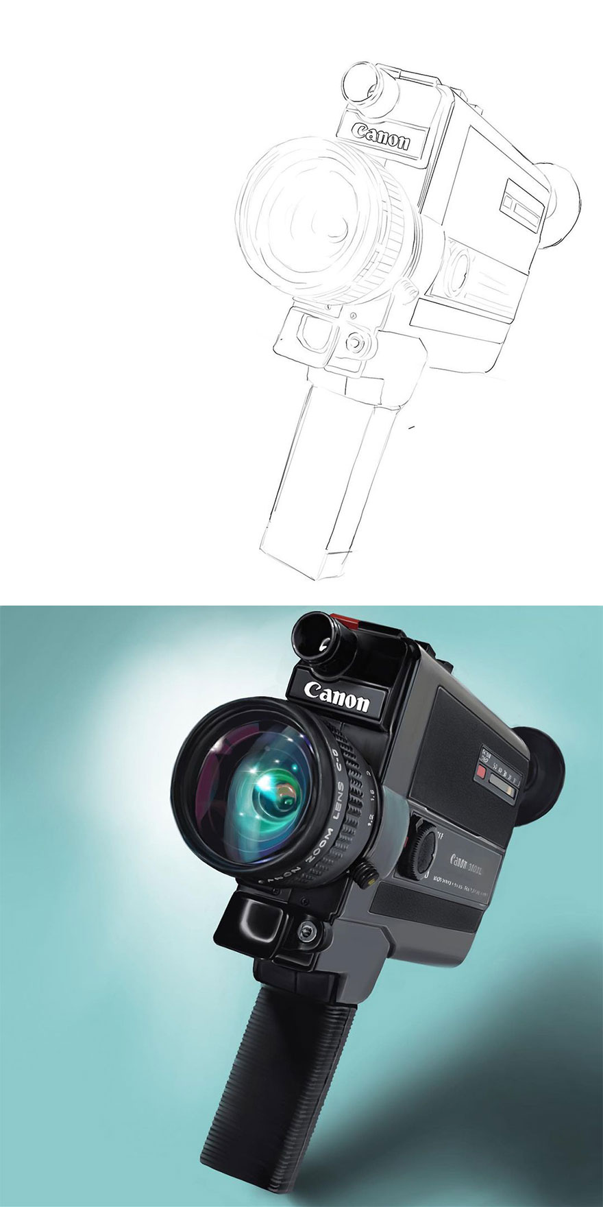 These Are Not Photos: Artist Shows Initial Sketch And End Result Of His Digital Drawings (30 Pics)