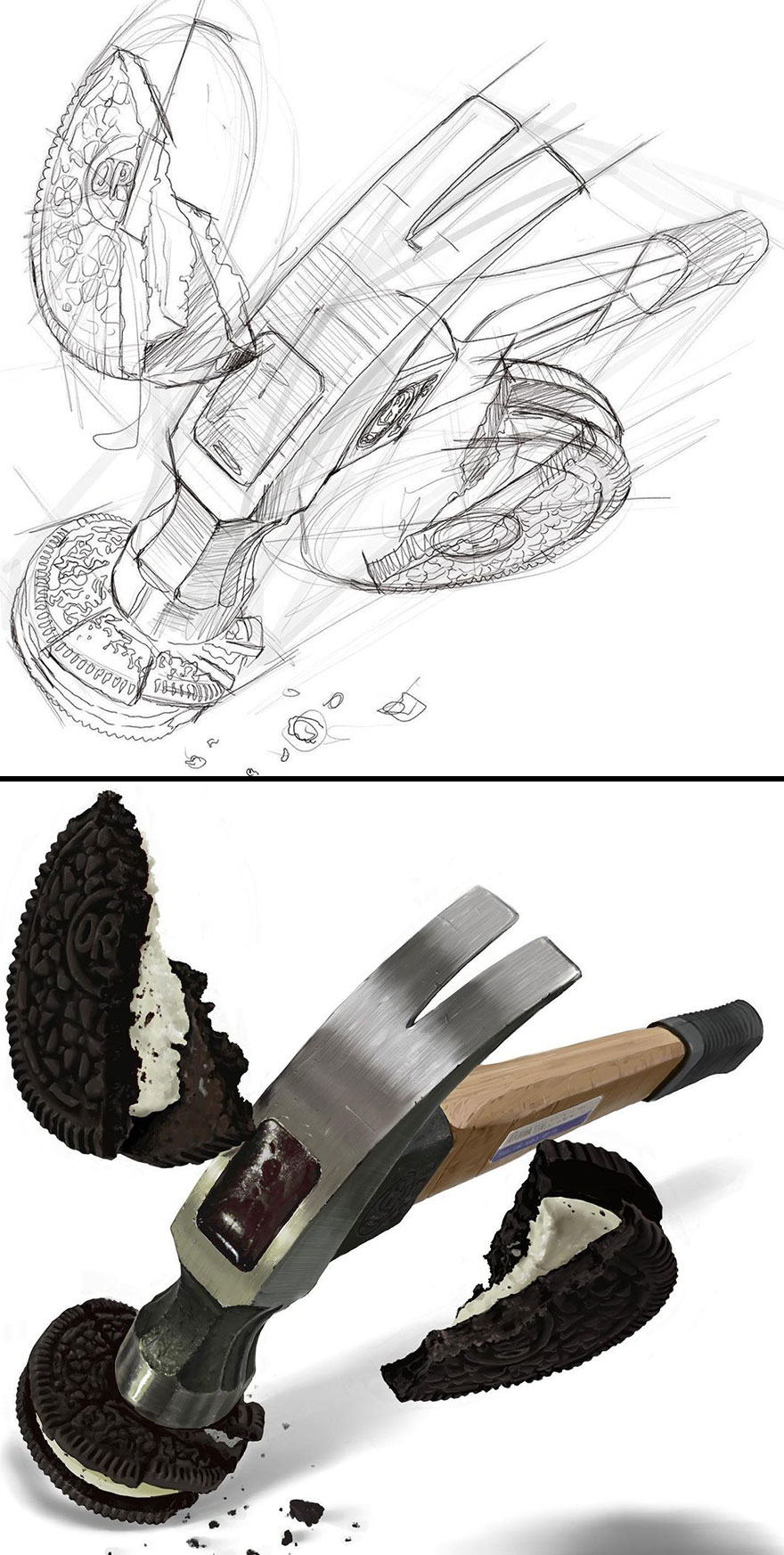 These Are Not Photos: Artist Shows Initial Sketch And End Result Of His Digital Drawings (30 Pics)