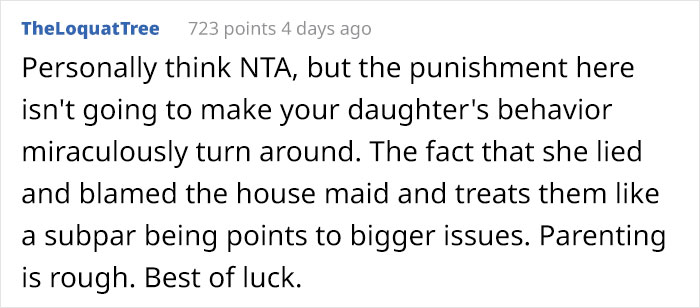 “Am I The [Jerk] For Making My Daughter Sleep In The Backyard After What She Did To Our Housemaid?”