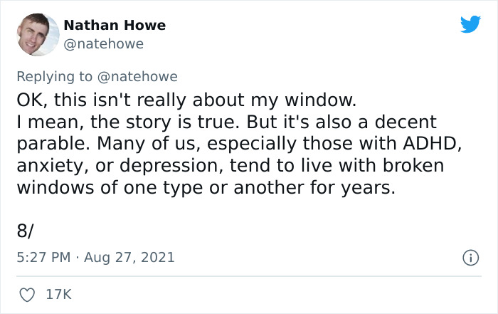 Man On Twitter Illustrates How Bad The Consequences Of Procrastination Are With His Broken-Window Story Man On Twitter Illustrates How Bad The Consequences Of Procrastination Are With His Broken-Window Story