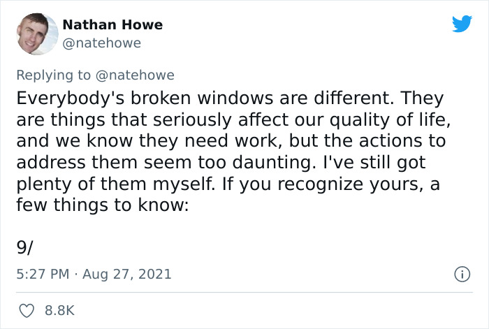 Man On Twitter Illustrates How Bad The Consequences Of Procrastination Are With His Broken-Window Story