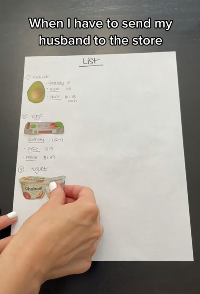 Wife’s Ridiculously-Detailed Shopping List For Husband Goes Viral, Starts A Discussion On Male Incompetence Wife’s Ridiculously-Detailed Shopping List For Husband Goes Viral, Starts A Discussion On Male Incompetence