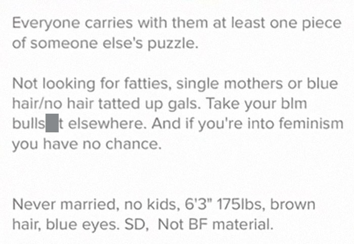 This Woman Screenshots The Most Questionable Things She Sees Men Posting On Dating Apps, And Here Are The 30 Funniest Posts This Woman Screenshots The Most Questionable Things She Sees Men Posting On Dating Apps, And Here Are The 30 Funniest Posts