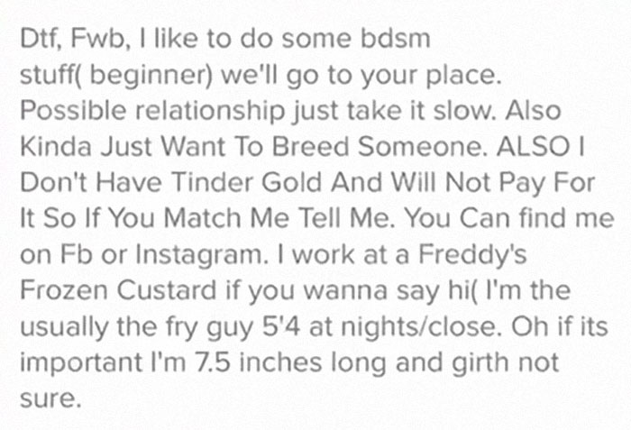 This Woman Screenshots The Most Questionable Things She Sees Men Posting On Dating Apps, And Here Are The 30 Funniest Posts This Woman Screenshots The Most Questionable Things She Sees Men Posting On Dating Apps, And Here Are The 30 Funniest Posts