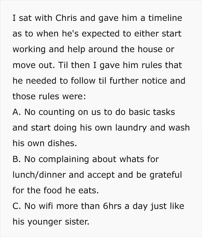 Son Expects He Can Freeload Off His Parents After Moving Back In With Them – Flips Out When Dad Introduces Some New Rules Son Expects He Can Freeload Off His Parents After Moving Back In With Them – Flips Out When Dad Introduces Some New Rules