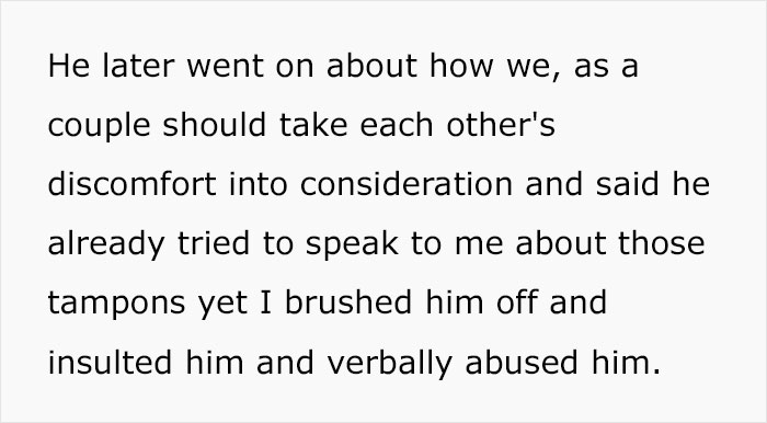 Woman Is Forced To Hide Tampons From Husband Who Hates Them, Finally Snaps When He Throws Away The Whole Box