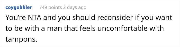 Woman Is Forced To Hide Tampons From Husband Who Hates Them, Finally Snaps When He Throws Away The Whole Box