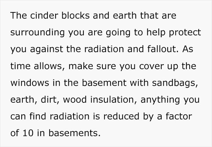 Guy Gives 8 Tips On What To Do In Case Of A Nuclear Explosion, Provided In The US Armed Forces Survival Manual