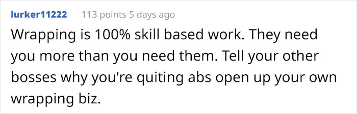 Employee Is Pushed Over The Line After Boss Berates Them For Being Late On Their Day Off Employee Is Pushed Over The Line After Boss Berates Them For Being Late On Their Day Off