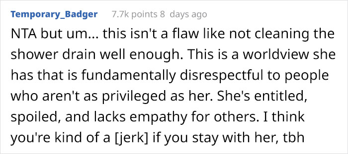 Ivy League Girlfriend Looks Down On Lower-Pay Workers, Gets Reminded How Privileged She Is By Partner And Causes A Scene Ivy League Girlfriend Looks Down On Lower-Pay Workers, Gets Reminded How Privileged She Is By Partner And Causes A Scene