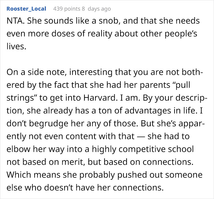 Ivy League Girlfriend Looks Down On Lower-Pay Workers, Gets Reminded How Privileged She Is By Partner And Causes A Scene Ivy League Girlfriend Looks Down On Lower-Pay Workers, Gets Reminded How Privileged She Is By Partner And Causes A Scene