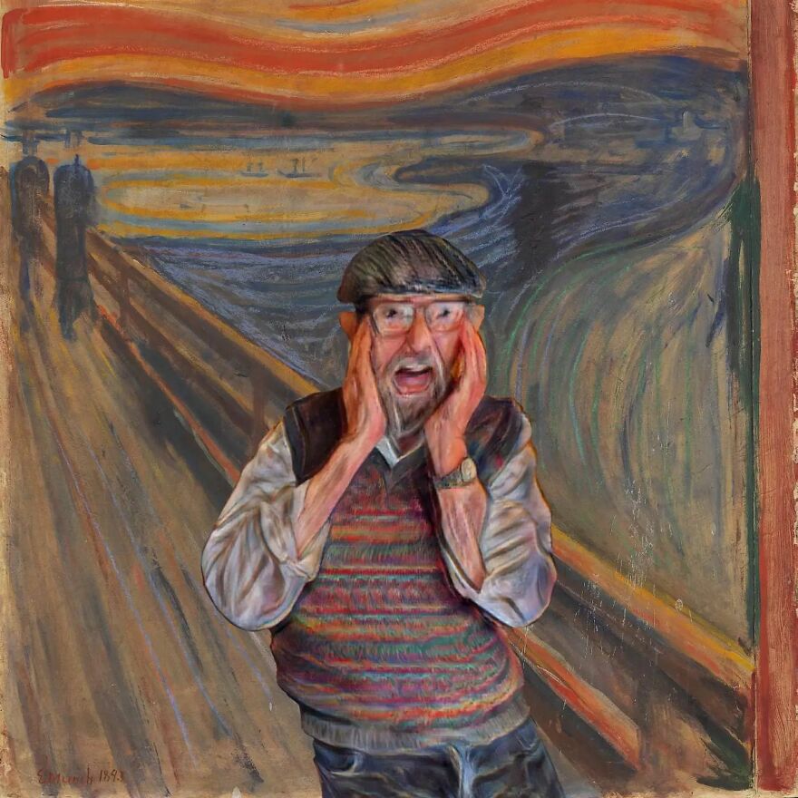 Son Tries To Make People Laugh By Photoshopping His Dad Into Famous Paintings (23 Pics) Son Tries To Make People Laugh By Photoshopping His Dad Into Famous Paintings (23 Pics)