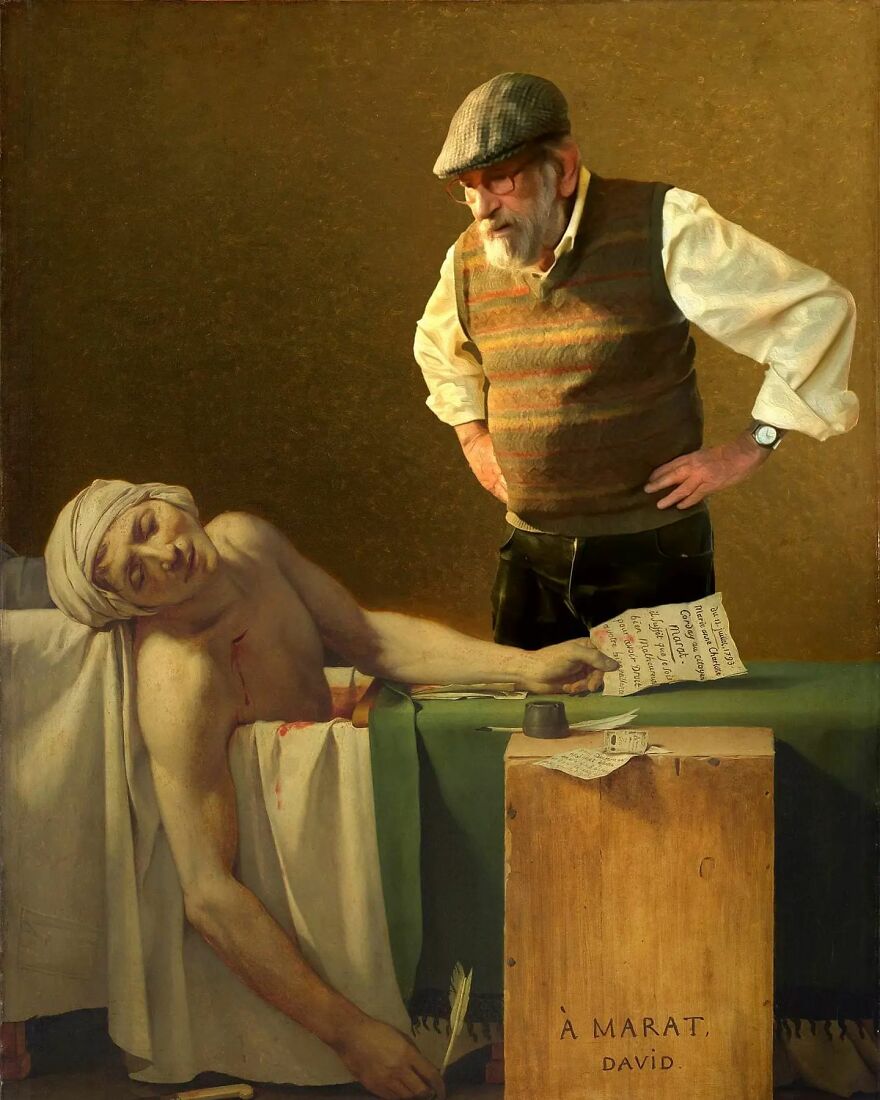 Son Tries To Make People Laugh By Photoshopping His Dad Into Famous Paintings (23 Pics) Son Tries To Make People Laugh By Photoshopping His Dad Into Famous Paintings (23 Pics)