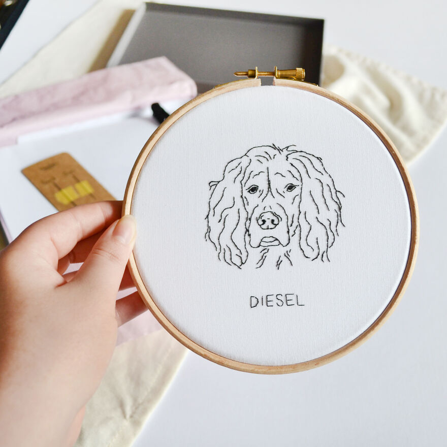 7 Embroidered Pet Portraits I’ve Done Recently 7 Embroidered Pet Portraits I’ve Done Recently