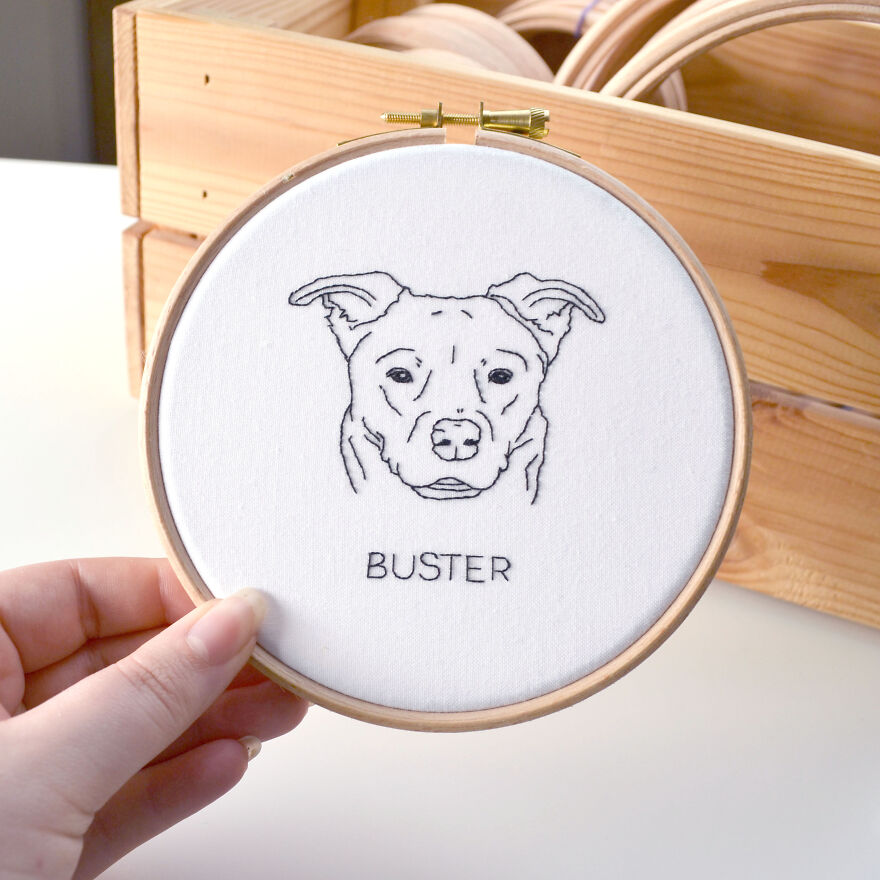 7 Embroidered Pet Portraits I’ve Done Recently 7 Embroidered Pet Portraits I’ve Done Recently