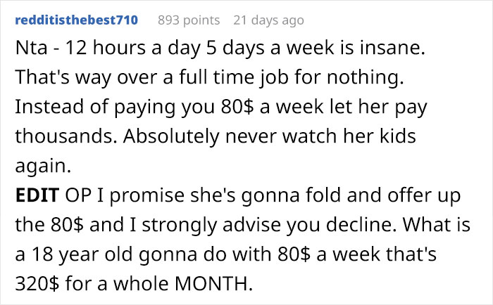 Teen Babysits Her 3 Cousins Full-Time Almost Every Day, All Hell Breaks Loose When She Asks To Get Paid Teen Babysits Her 3 Cousins Full-Time Almost Every Day, All Hell Breaks Loose When She Asks To Get Paid