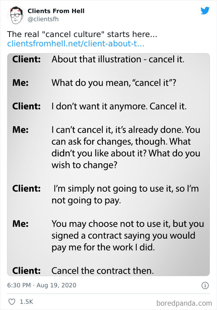 Freelancers Anonymously Share Stories Of ‘Clients From Hell’, And Here Are 50 Of The Worst Ones (New Pics) Freelancers Anonymously Share Stories Of ‘Clients From Hell’, And Here Are 50 Of The Worst Ones (New Pics)