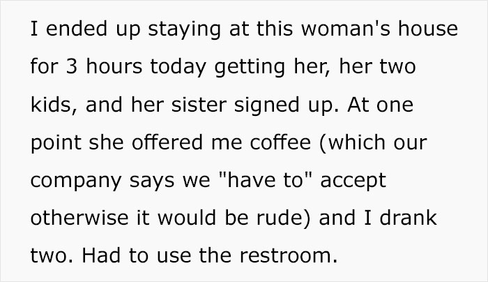 Insurance Agent Gets Fired For Using A Client’s Restroom, Takes Revenge By Informing Them About The Situation So They Cancel Their Policy Insurance Agent Gets Fired For Using A Client’s Restroom, Takes Revenge By Informing Them About The Situation So They Cancel Their Policy