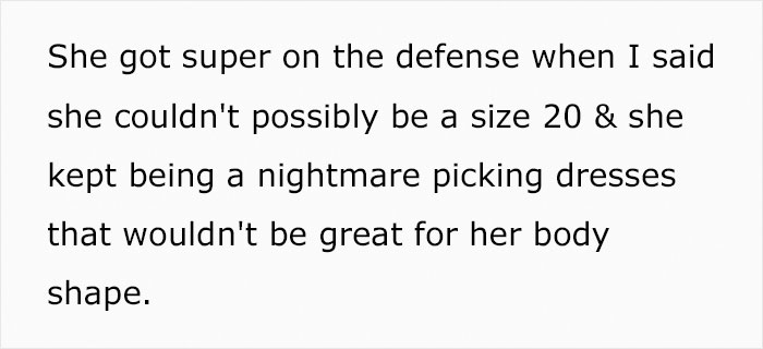 Bride Says She Wants To Drop Her Sister As A Bridesmaid Because She Won’t Wear A Dress Her Size, Asks The Internet What To Do Bride Says She Wants To Drop Her Sister As A Bridesmaid Because She Won’t Wear A Dress Her Size, Asks The Internet What To Do