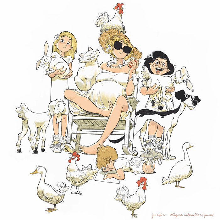 Artist Perfectly Captures The Essence Of A Loving Family (30 Illustrations) Artist Perfectly Captures The Essence Of A Loving Family (30 Illustrations)
