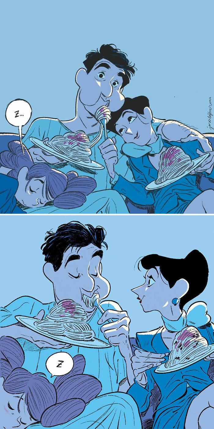 Artist Perfectly Captures The Essence Of A Loving Family (30 Illustrations) Artist Perfectly Captures The Essence Of A Loving Family (30 Illustrations)