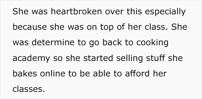 ‘She Was Heartbroken’: Parents Got Mad At The Relative Who Gave A 16 Y.O. $50 For The Cake She Baked ‘She Was Heartbroken’: Parents Got Mad At The Relative Who Gave A 16 Y.O. $50 For The Cake She Baked