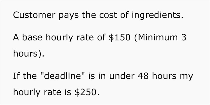 Hobbyist Baker Puts A High Price On Their Cakes Because They Want To Avoid Making Too Many Of Them, Family Calls Them A Jerk Hobbyist Baker Puts A High Price On Their Cakes Because They Want To Avoid Making Too Many Of Them, Family Calls Them A Jerk
