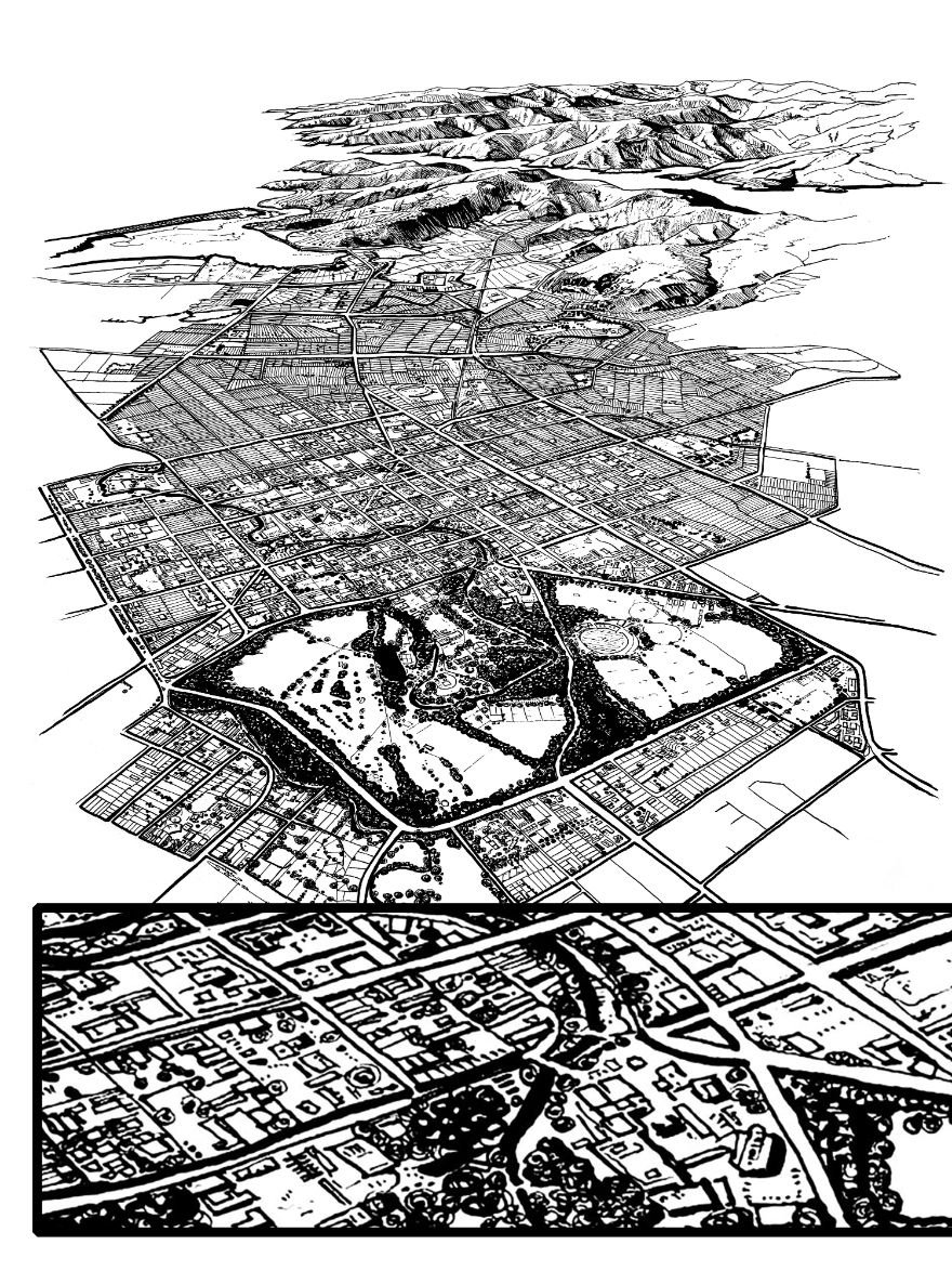 My 13 Drawings Of New Zealand Towns, Cities, And Islands With A Panoramic Perspective