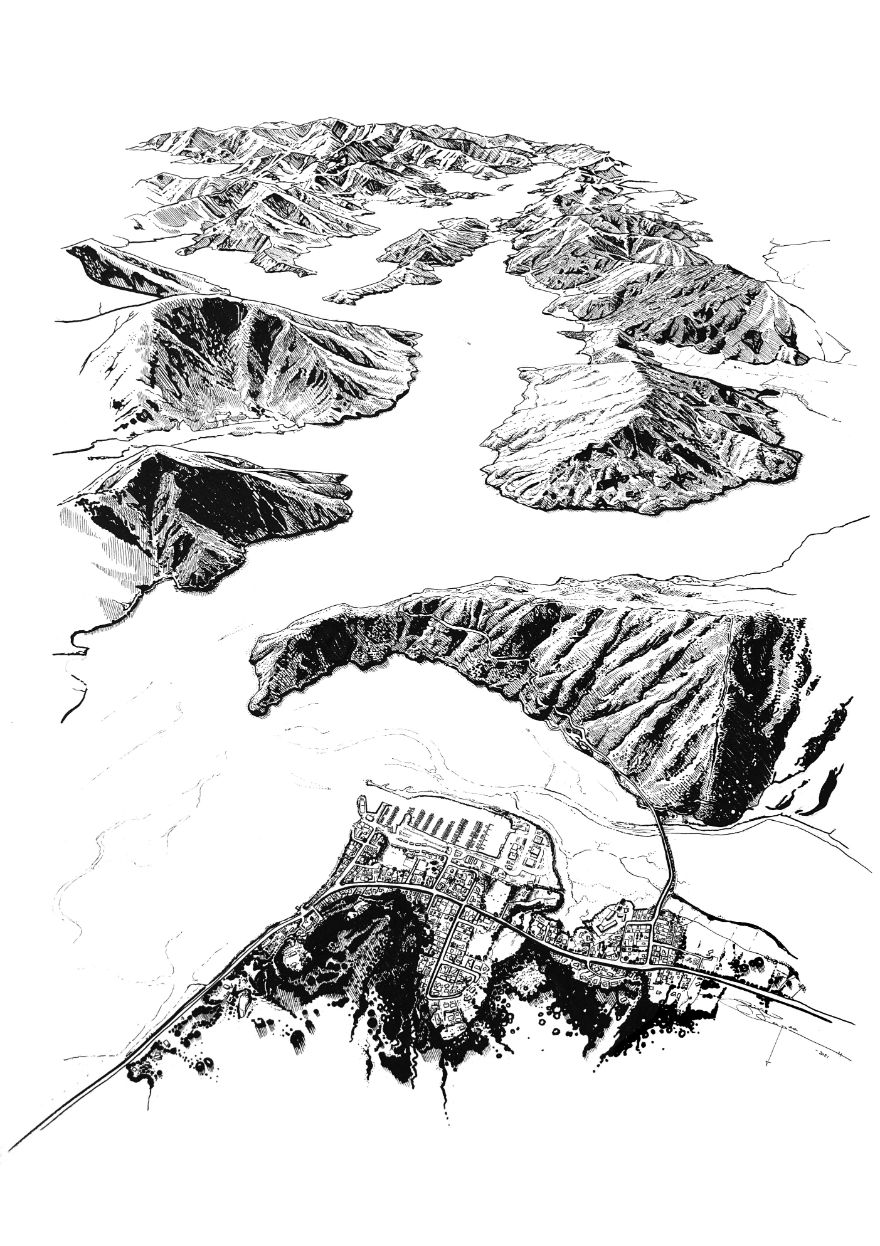 My 13 Drawings Of New Zealand Towns, Cities, And Islands With A Panoramic Perspective