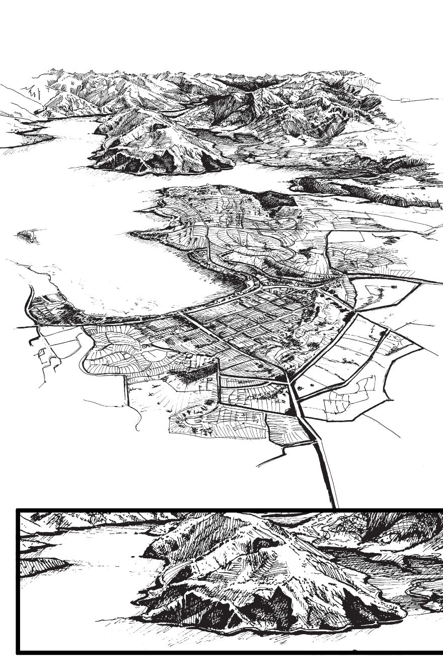 My 13 Drawings Of New Zealand Towns, Cities, And Islands With A Panoramic Perspective