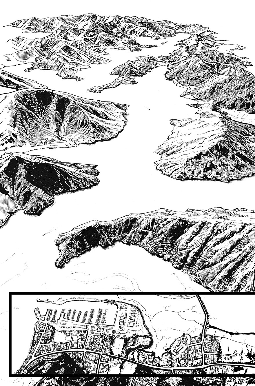 My 13 Drawings Of New Zealand Towns, Cities, And Islands With A Panoramic Perspective