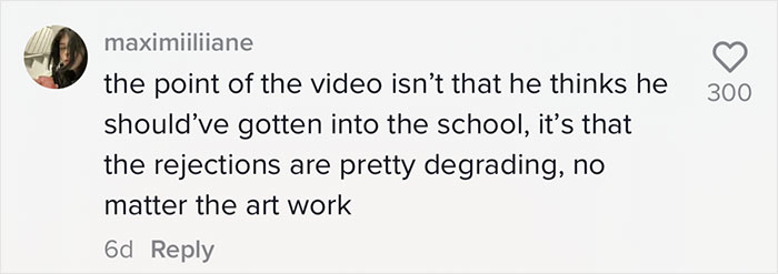 Guy Shows The Harsh Rejection Letter This Prestigious Art School Sent Him, Turns Out Other Applicants Received The Exact Same One Guy Shows The Harsh Rejection Letter This Prestigious Art School Sent Him, Turns Out Other Applicants Received The Exact Same One